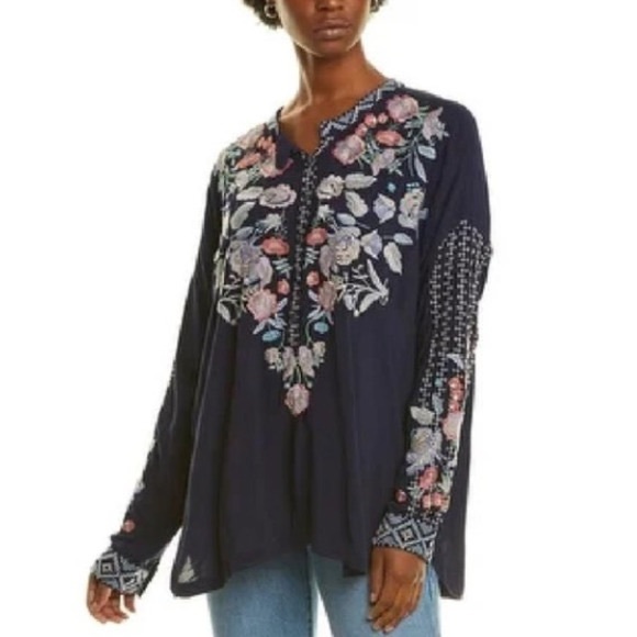 Johnny Was Tops - Johnny Was NWT lesina challis blouse